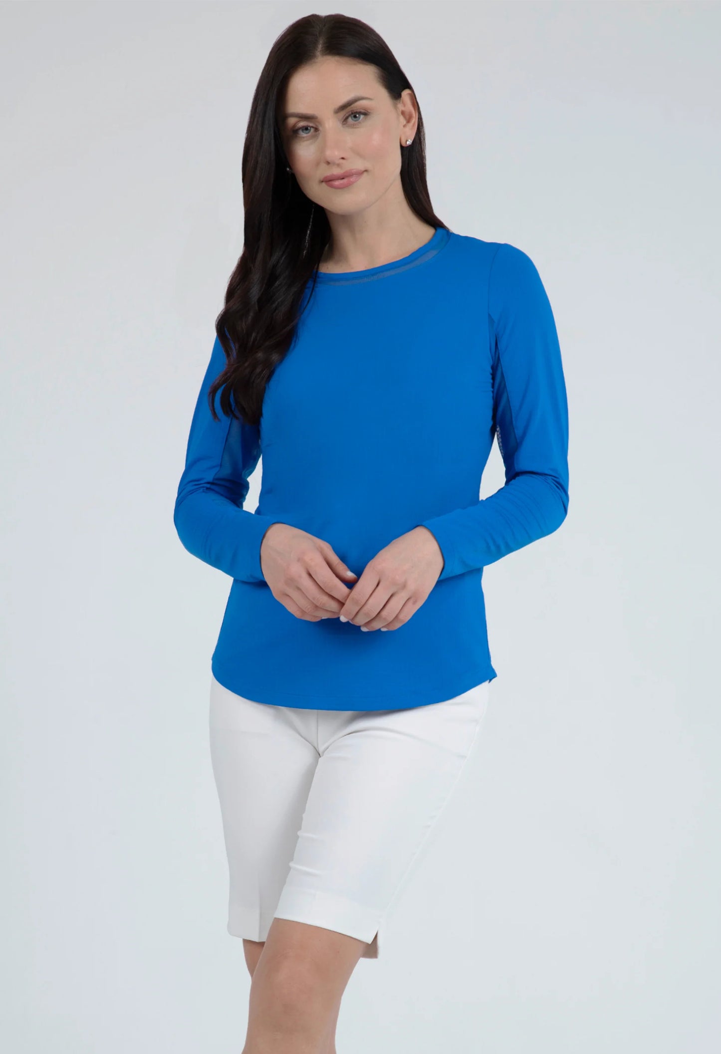 IBKUL Long Sleeve Crew Neck with Mesh - 83000