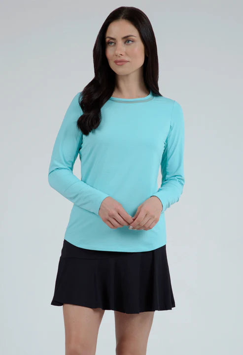 IBKUL Long Sleeve Crew Neck with Mesh - 83000
