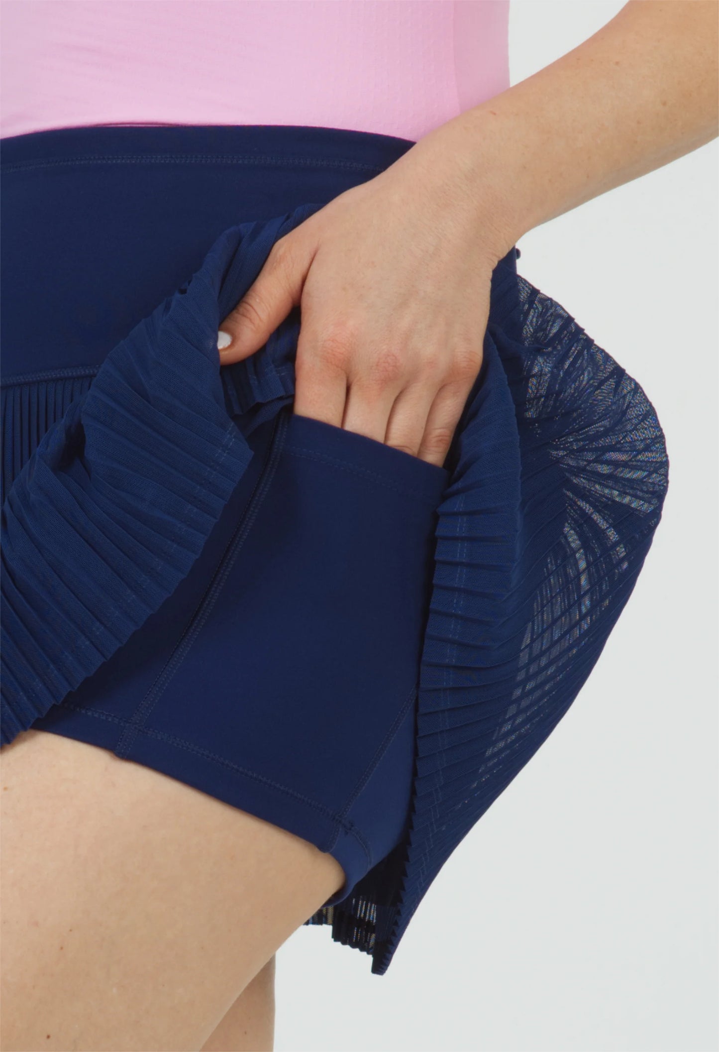 IBKUL 13" Solid Mesh Skort - 23000