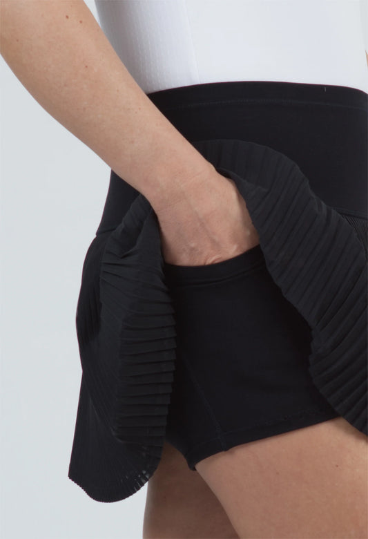 IBKUL 13 Inch Solid Mesh Skort - 23000