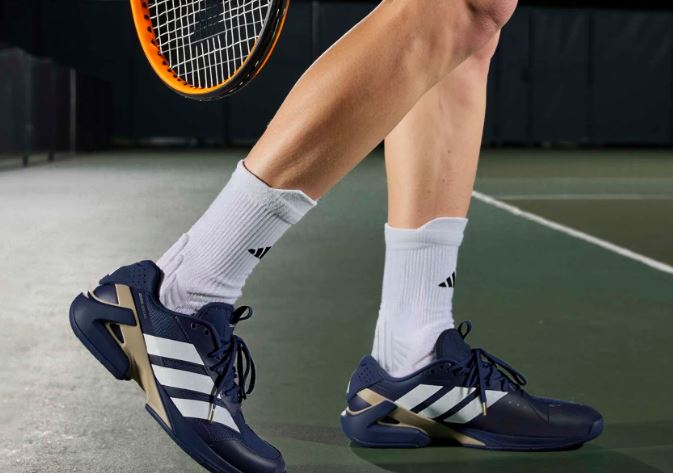 adidas Adizero Ubersonic 5 Dark Blue Future White Tennis Shoe
