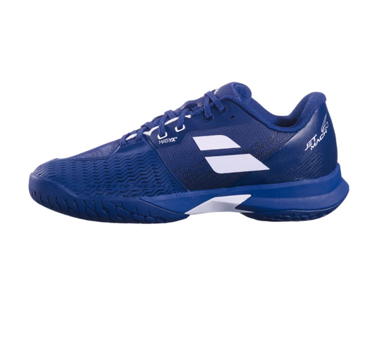 Babolat Men's Jet Mach 4 AC Wide Dark Blue/White Tennis Shoe