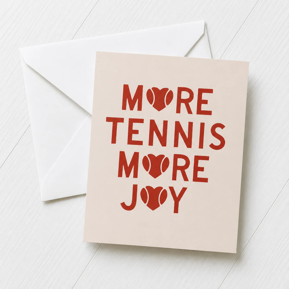 Fuzy Love Tennis Greeting Cards