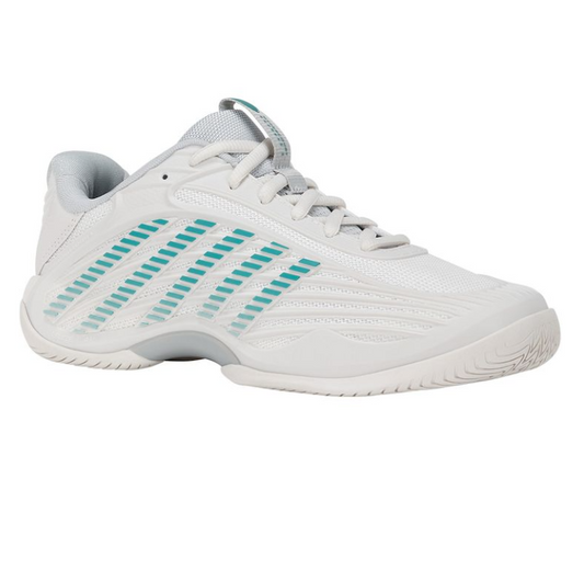 K-Swiss Women's Hypercourt Express 3 Blanc de Blanc/Glacier Grey/Baltic