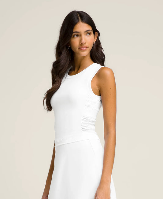 Wilson women's Pro Seamless Tank in Bright White, additional view