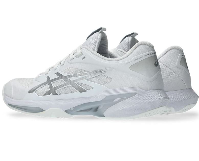 Asics Women’s Solution Speed FF 4 White/ Pure Silver Tennis Shoe