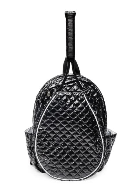 Glove It Black Quilted Tennis Racquet Backpack