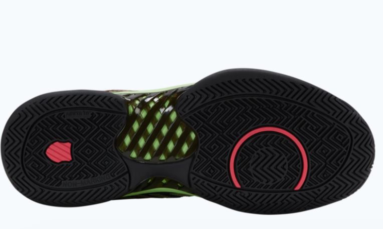 K-Swiss Men's Hypercourt Express Black/Soft Neon Green/Neon Lava