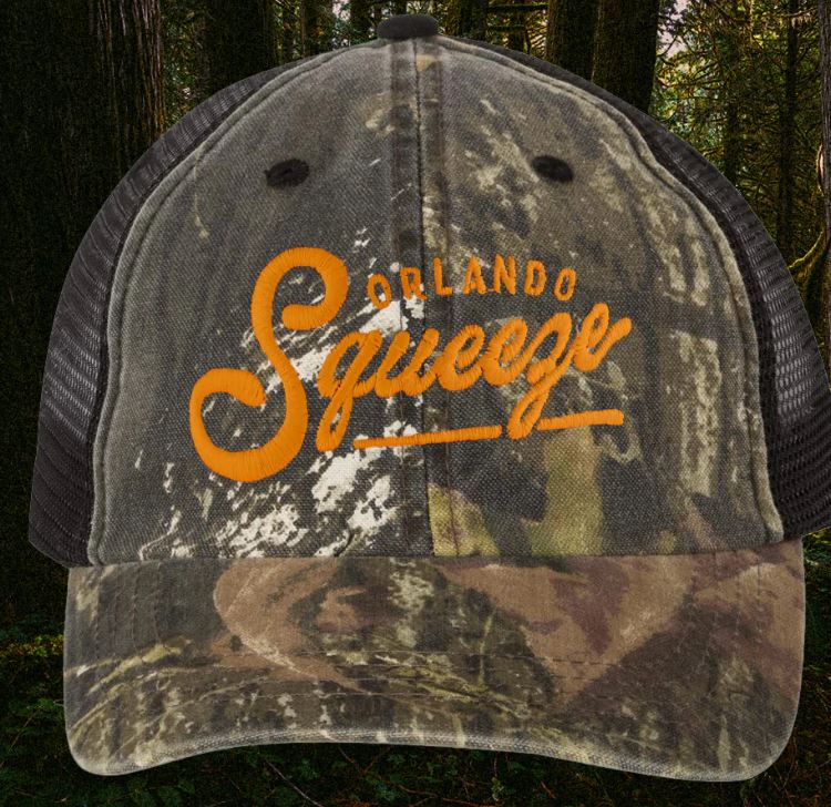 Orlando Squeeze Camo Trucker Hat