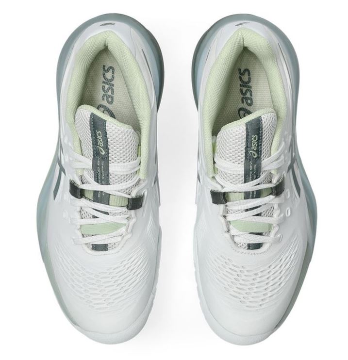 Asics Women's Resolution X Wide (D)  White/Monument Blue