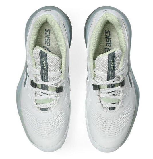 Asics Women's Resolution X Wide (D)  White/Monument Blue