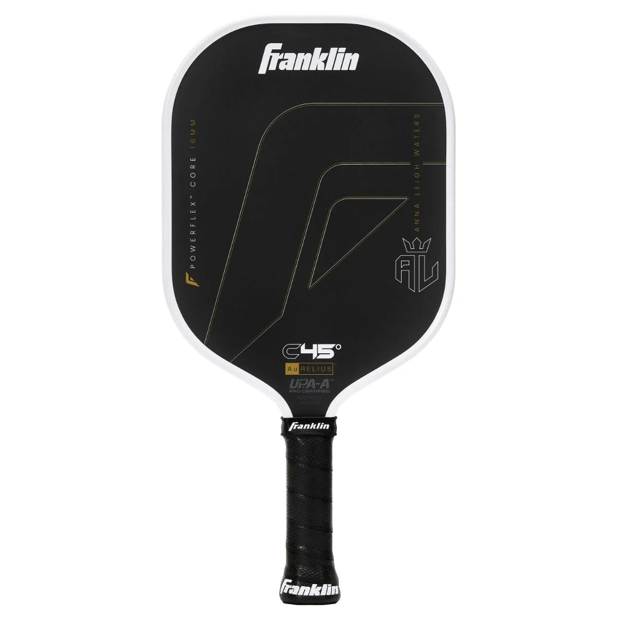 Franklin C45 Aurelius ALW 16mm pickleball paddle – Anna Leigh Waters signature, full view white background