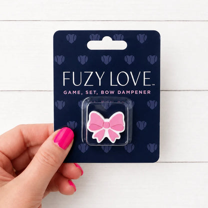 Fuzy Love Game, Set, Bow tennis dampener in packaging