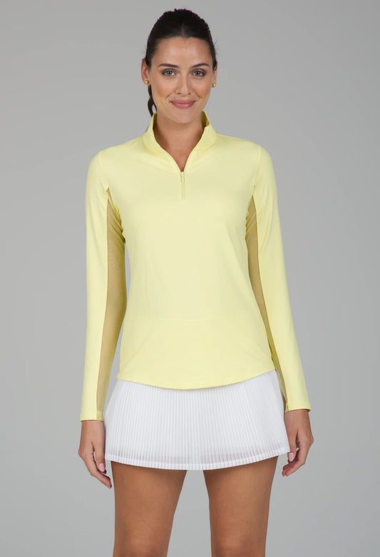 IBKUL Solid Long Sleeve Mock Neck Top - 80000