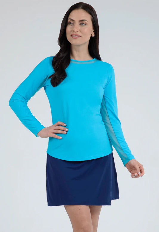 IBKUL Long Sleeve Crew Neck with Mesh - 83000