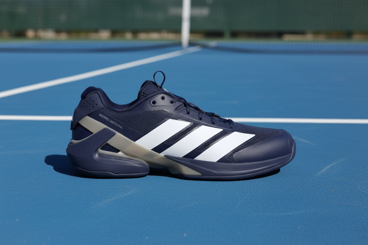 adidas Adizero Ubersonic 5 Dark Blue Future White Tennis Shoe