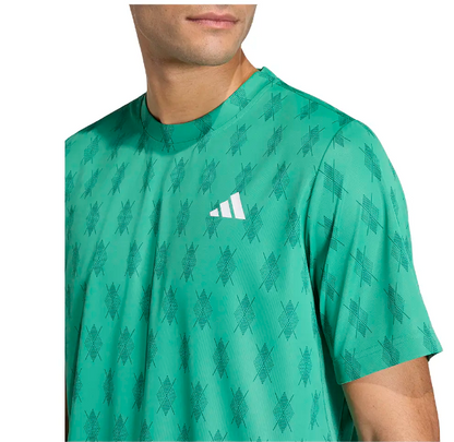 adidas Men's Club Graphic Tennis Tee — Semi Court Green
