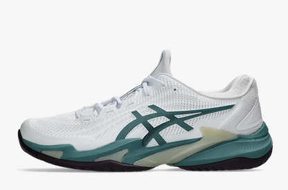 Asics Court FF 3 Mens White/Foggy Teal Tennis Shoe