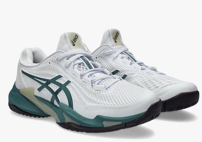 Asics Court FF 3 Mens White/Foggy Teal Tennis Shoe