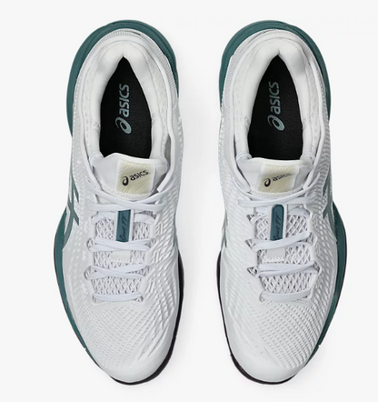 Asics Court FF 3 Mens White/Foggy Teal Tennis Shoe