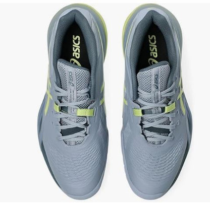 Asics Men's Resolution X Grey Blue/Pistachio Tennis Shoe
