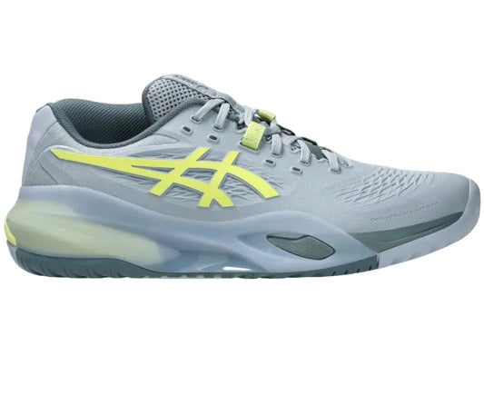Asics Men's Resolution X Grey Blue/Pistachio Tennis Shoe