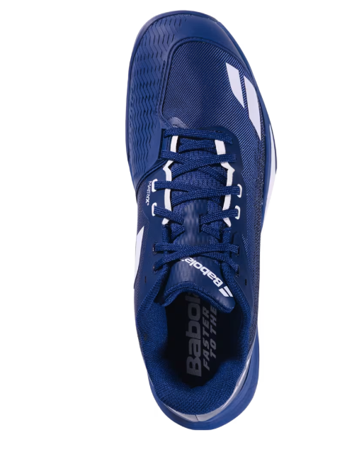 Babolat Men's Jet Mach 4 AC Wide Dark Blue/White Tennis Shoe
