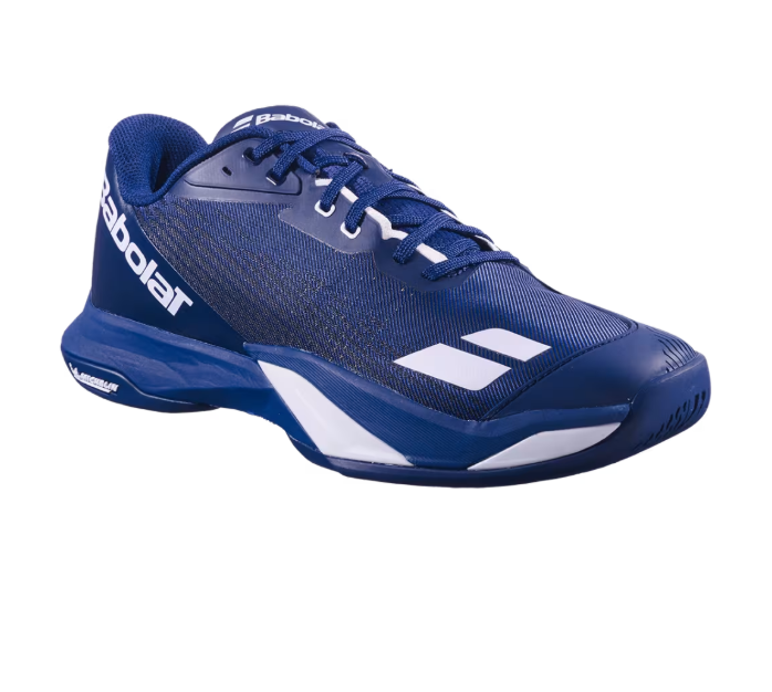 Babolat Men's Jet Mach 4 AC Wide Dark Blue/White Tennis Shoe