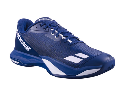 Babolat Men's Jet Mach 4 AC Wide Dark Blue/White Tennis Shoe