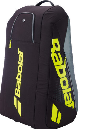 Babolat Pure Aero RH 12 Pack Tennis Racquet Bag  Metallic Grey/Black/Fluo Yellow