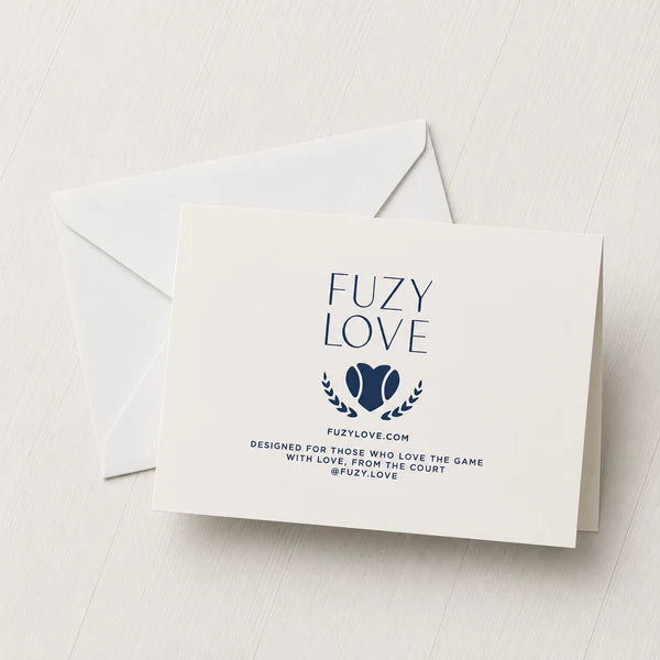 Fuzy Love Tennis Greeting Cards