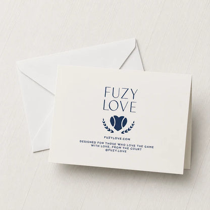 Fuzy Love Tennis Greeting Cards