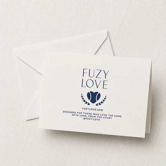 Fuzy Love Tennis Greeting Cards