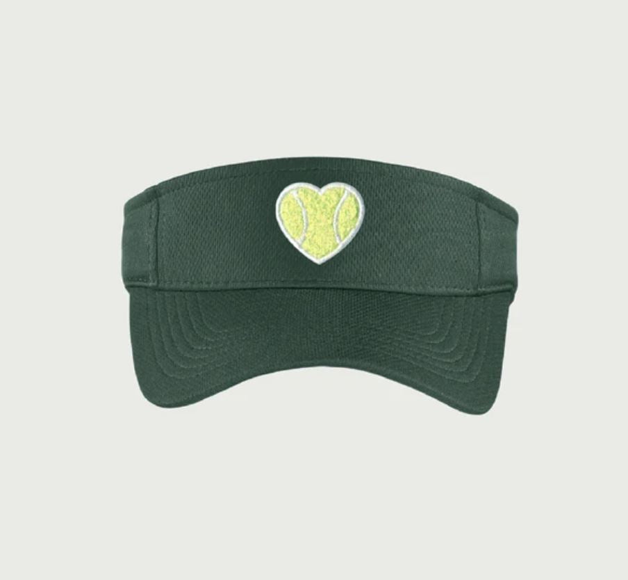 Fuzy Love Classic Twill Visor Chenille Heart