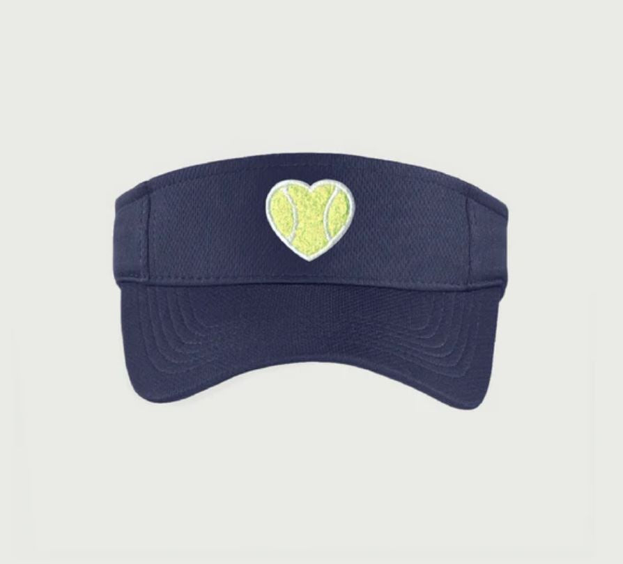 Fuzy Love Classic Twill Visor Chenille Heart