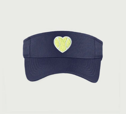 Fuzy Love Classic Twill Visor Chenille Heart