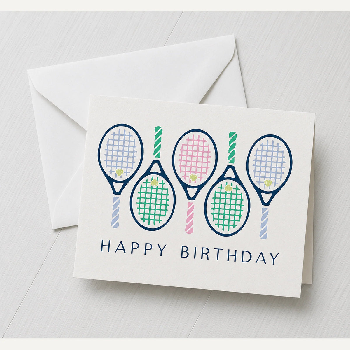 Fuzy Love Tennis Greeting Cards