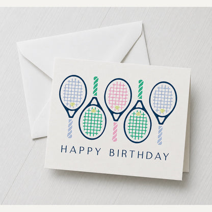 Fuzy Love Tennis Greeting Cards