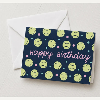 Fuzy Love Tennis Greeting Cards