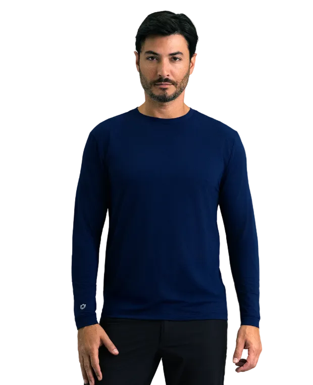 Men's IBKUL Landon Long Sleeve Crew - style #93199