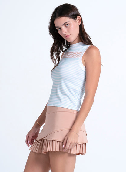 Lucky in Love Riviera Stripe Muscle Tank - Wave (Clearance)