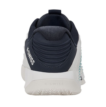 K-Swiss Men's Hypercourt Express 3 Blanc de Blanc/Carbon/Baltic Tennis Shoe