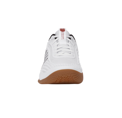 K-Swiss Men's Hypercourt Express 3 Indoor White/Black/High Risk Red FINAL SALE