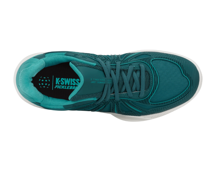 K-Swiss Men's Express Light 2 Pickleball Shoe Mediterranea/Blanc De Blanc/Baltic