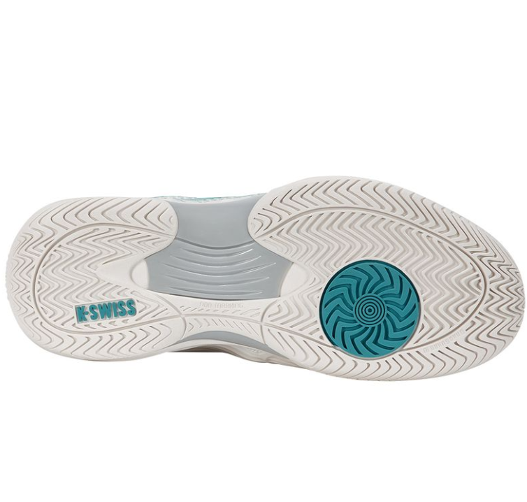 K-Swiss Women's Hypercourt Express 3 Blanc de Blanc/Glacier Grey/Baltic