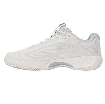 K-Swiss Women's Hypercourt Express 3 Blanc de Blanc/Glacier Grey/Baltic