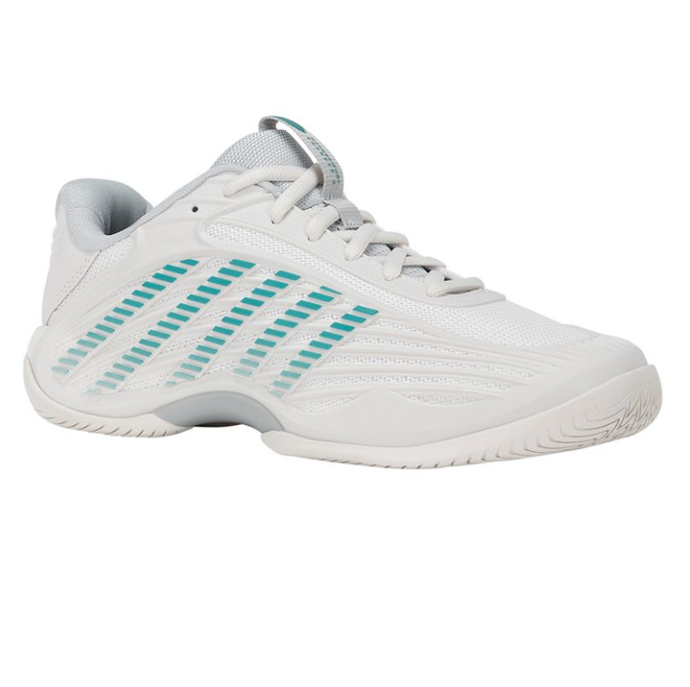 K-Swiss Women's Hypercourt Express 3 Blanc de Blanc/Glacier Grey/Baltic