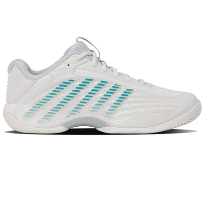 K-Swiss Women's Hypercourt Express 3 Blanc de Blanc/Glacier Grey/Baltic