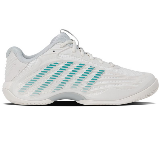K-Swiss Women's Hypercourt Express 3 Blanc de Blanc/Glacier Grey/Baltic