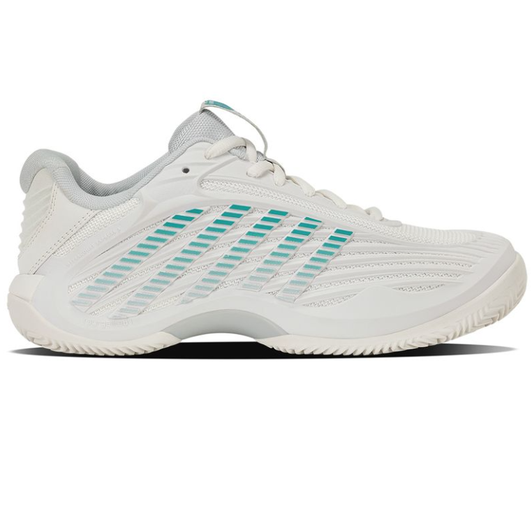 K-Swiss Women's Hypercourt Express 3 Clay Blanc de Blanc/Glacier Grey/Baltic